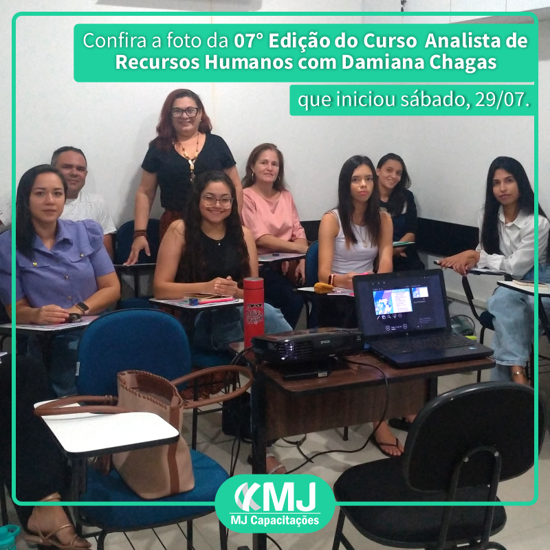 Foto da sétima edição do Curso Analista de Recursos Humanos com Damiana Chagas