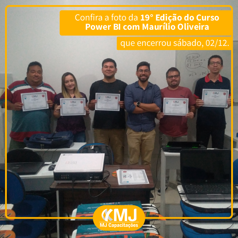 Foto da 19ª edição do Curso Power BI com Maurílio Oliveira