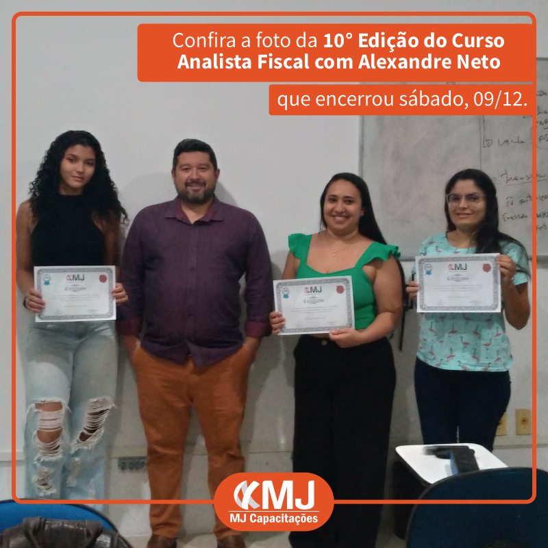 Foto da 10ª edição do Curso Analista Fiscal com Alexandre Neto