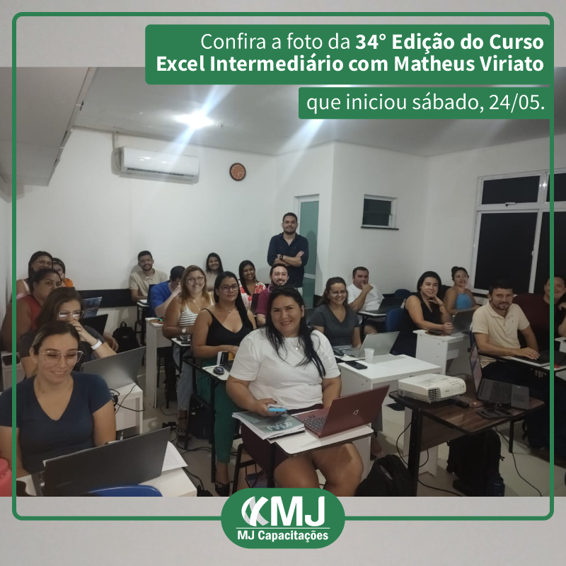 Edição do Curso Excel Intermediário com Matheus Viriato