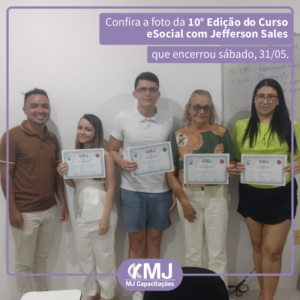 Foto da 10ª Edição do Curso eSocial com Jefferson Sales