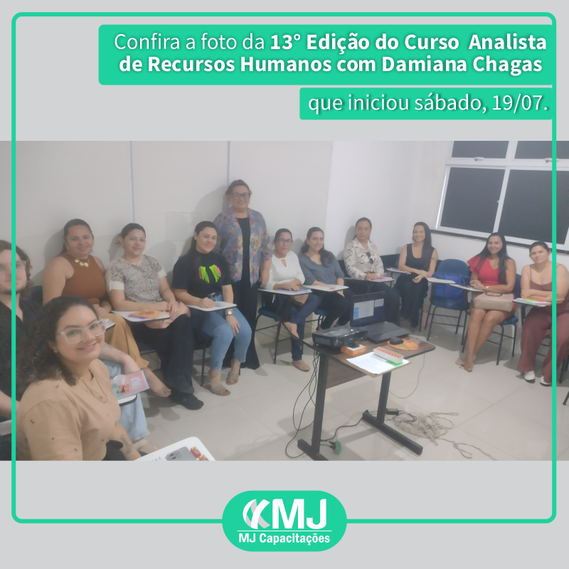 13ª edição do Curso Analista de Recursos Humanos com Damiana Chagas