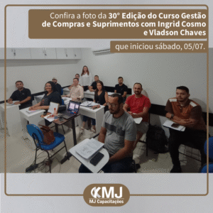 30ª edição do Curso Gestão de Compras e Suprimentos com Vladson Chaves