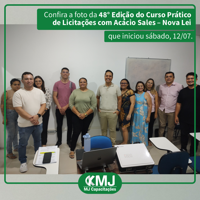 48ª edição do Curso Prático de Licitações com Acácio Sales – Nova Lei