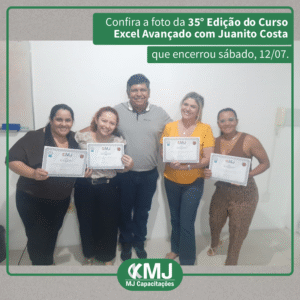 35ª Edição do Curso Excel Avançado com Francisco Juanito