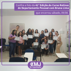 41ª Edição do Curso Rotinas de Departamento Pessoal com Bruna Lima