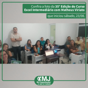 35ª edição do Curso Excel Intermediário com Matheus Viriato