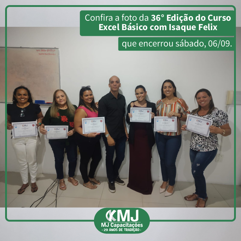 36ª Edição do Curso Excel Básico com Isaque Felix