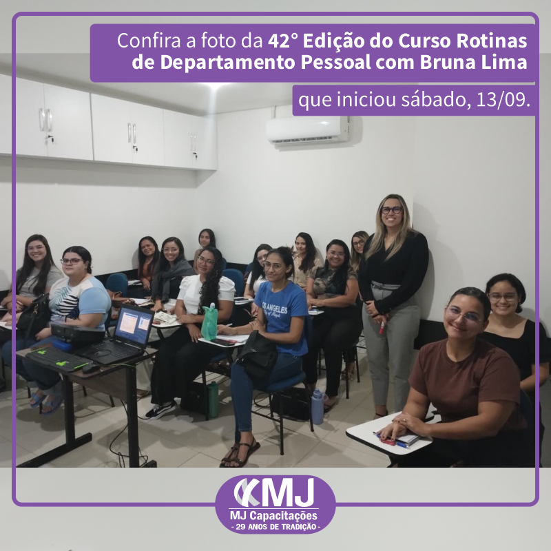 42ª edição do Curso Rotinas de Departamento Pessoal com Bruna Lima