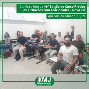 49ª edição do Curso Prático de Licitações com Acácio Sales – Nova Lei