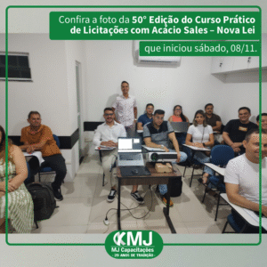 50ª edição do Curso Prático de Licitações com Acácio Sales – Nova Lei