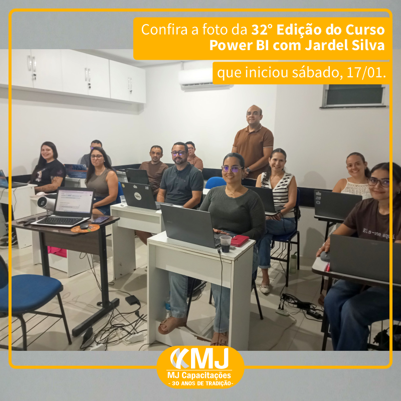 Turma do Curso Power BI com Jardel Silva em Janeiro de 2026