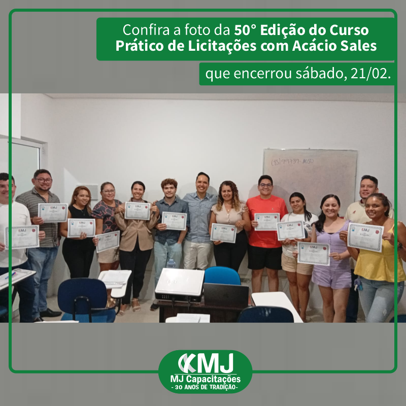 Encerramento do Curso Prático de Licitações com Acácio Sales em Fevereiro de 2026