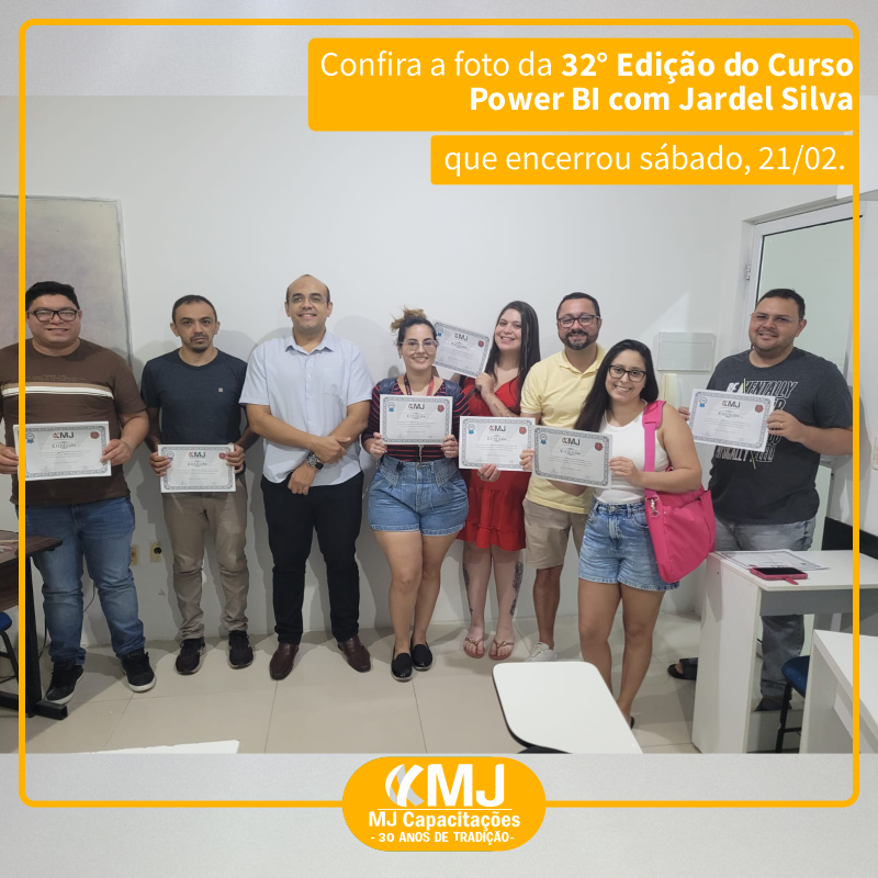 Encerramento do Curso Power BI com Jardel Silva em Fevereiro de 2026