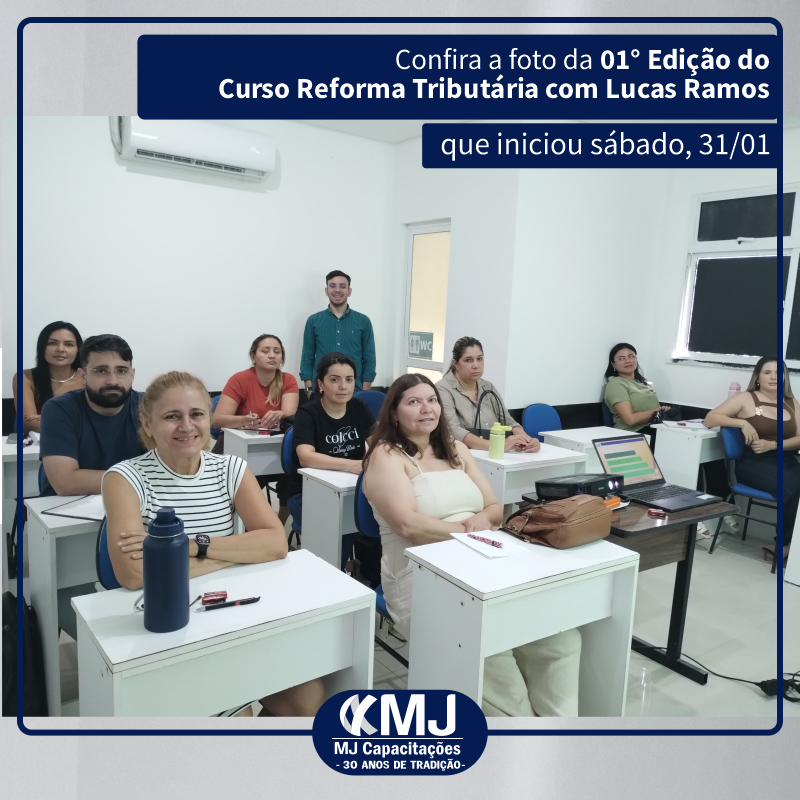 Turma do Curso Reforma Tributária com Lucas Ramos em Janeiro de 2026
