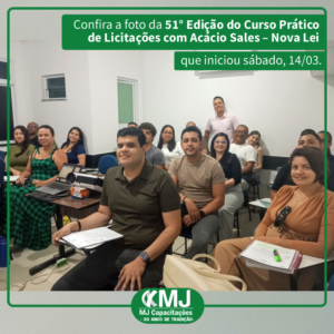 51ª edição do Curso Prático de Licitações com Acácio Sales