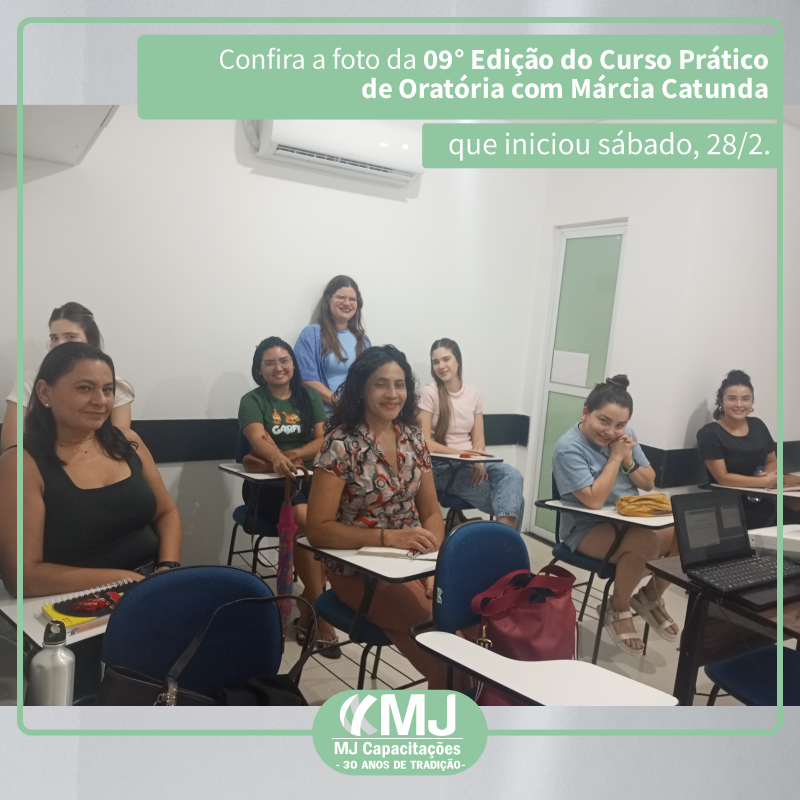 Turma do Curso Prático de Oratória com Márcia Catunda em Fevereiro de 2026