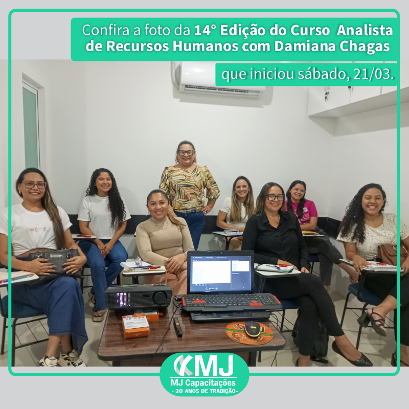 Turma do Curso Analista de Recursos Humanos com Damiana Chagas em Março de 2026