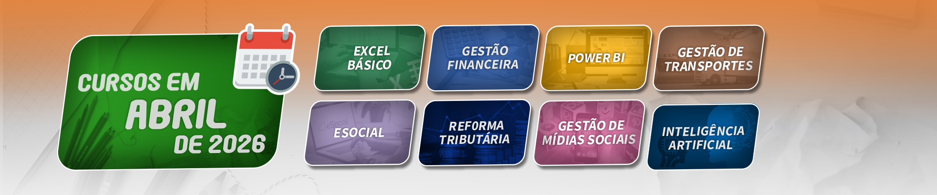 Cursos de Aperfeiçoamento Profissional do mês de Abril de 2026