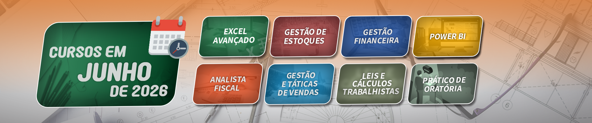 Cursos de Aperfeiçoamento Profissional do mês de Junho de 2026