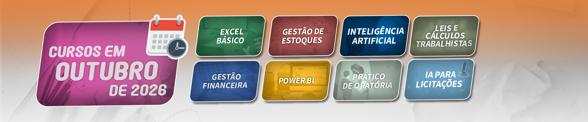 Cursos de Aperfeiçoamento Profissional do mês de Outubro de 2026